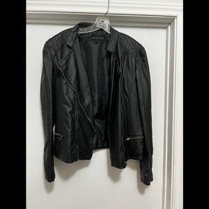 PLEATHER!  Black jacket